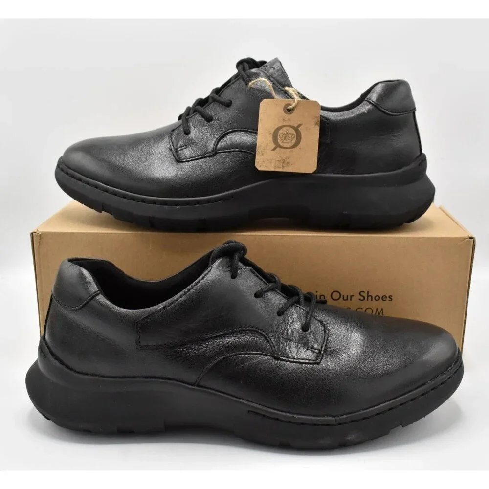 Born Mens Size‎ 10.5 Cornell Black Full Grain Leather Oxford Shoes Sneakers